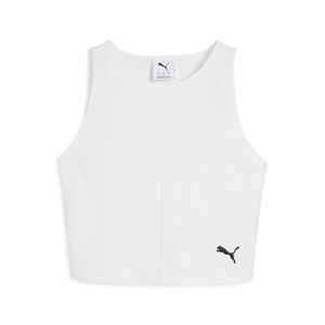 PUMA BRA WARDROBE ESS RIBBED CROP TOP