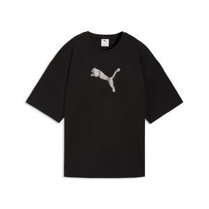 PUMA POLERA ESS GRAPHICS LEO LUXE BEDAZZLED OVERSIZED TEE